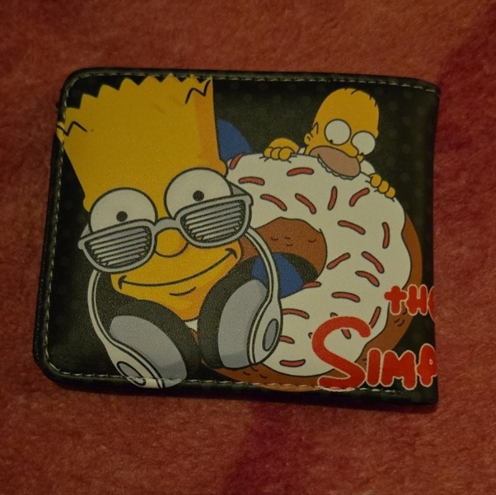 New Simpsons doughnut anime manga leather wallet